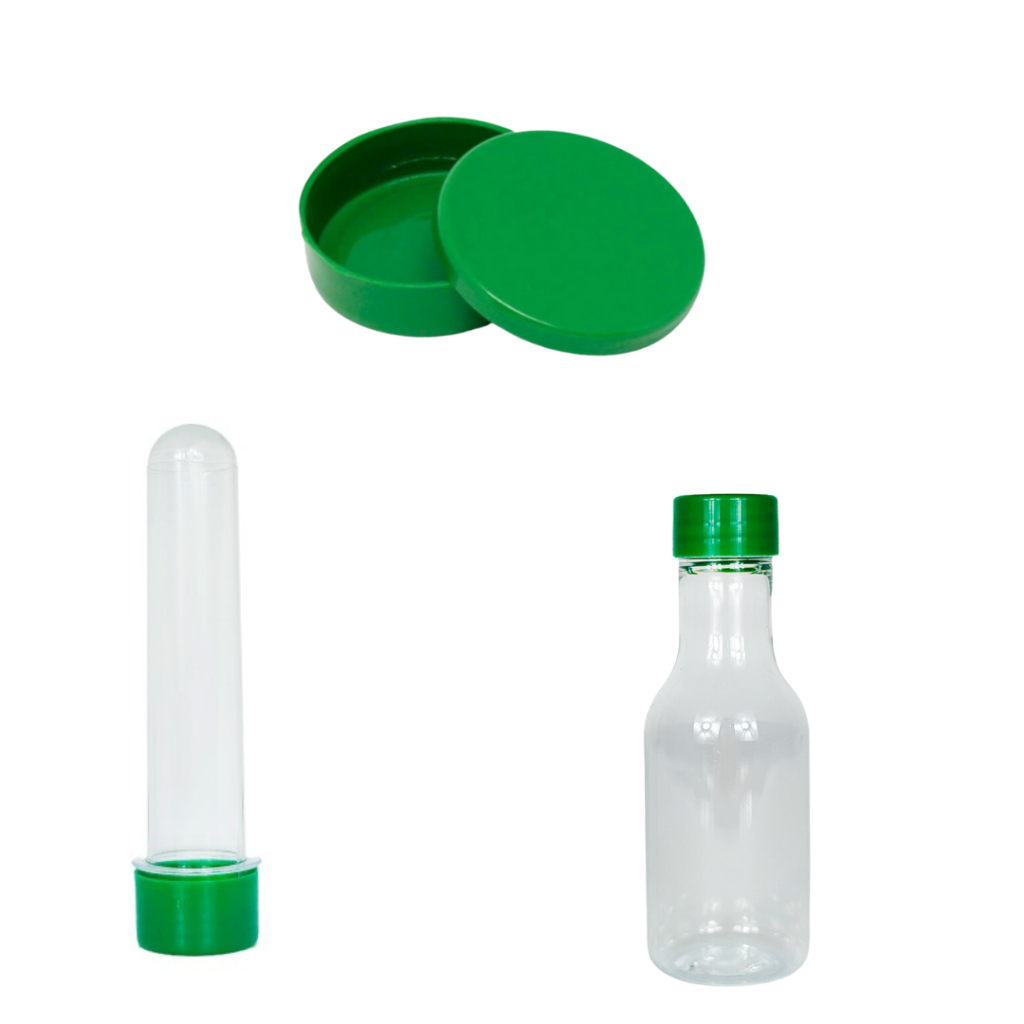 Kit 35 - 15 Latinhas 5x1 + 10 Garrafinhas + 10 Tubetes 13 cm - lembrancinhas personalizaveis festas.