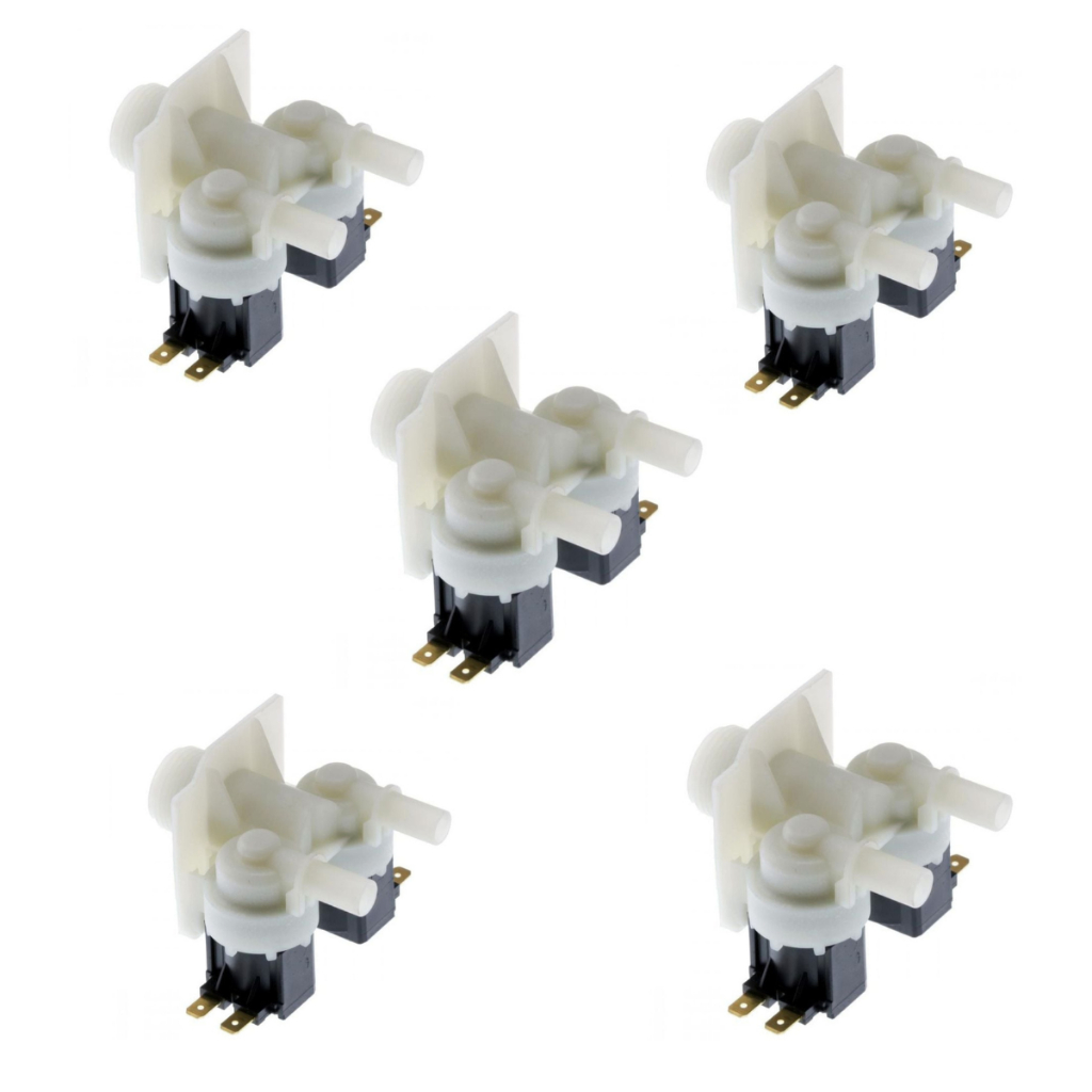 Válvula Entrada de Água Dupla Emicol Compatível Lavadora Brastemp Consul Kit 1 a 5 Peças