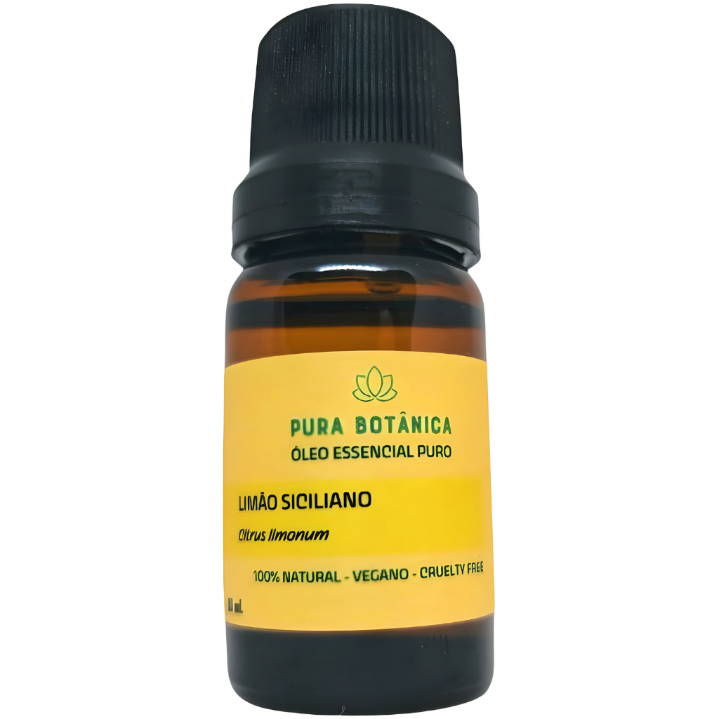 Óleo Essencial de Limão Siciliano 10ml 100% Puro Pura Botânica – Cítrico, Energizante e Bem-Estar