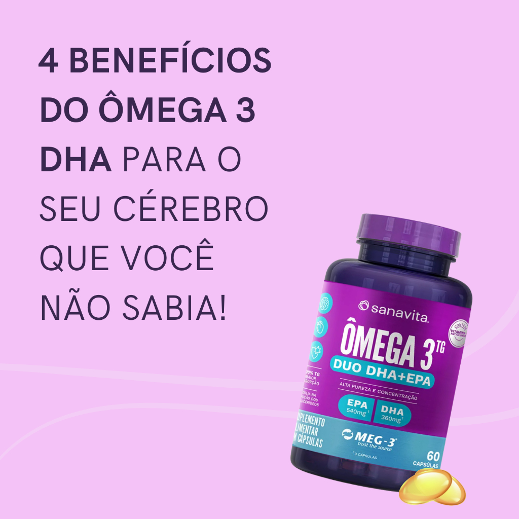 Ômega 3 ᵀᴳ Duo EPA + DHA Sanavita - OMEGA 3 60 cápsulas — imagem 2 de 2