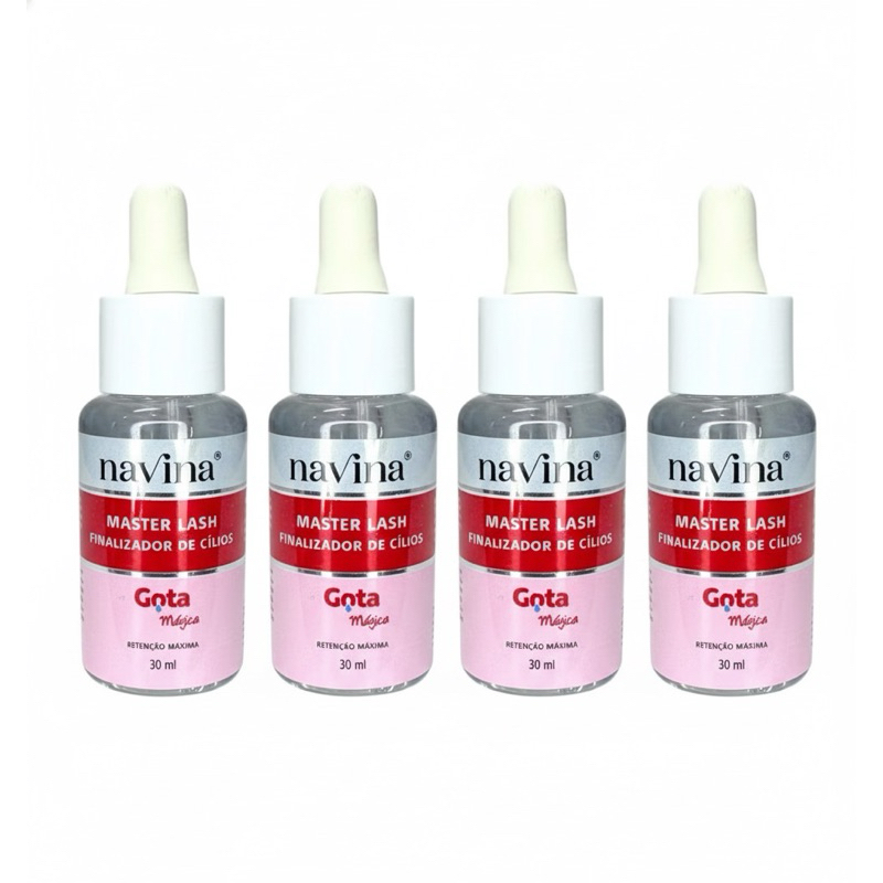 kit com 4 Finalizador de Cílios Navina Master Lash 30ml
