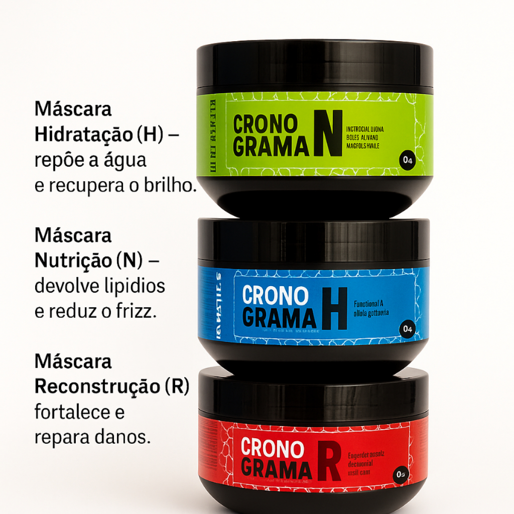Kit Cronograma Rhenuks Capilar  Máscaras Hidratação em Oferta na Shopee