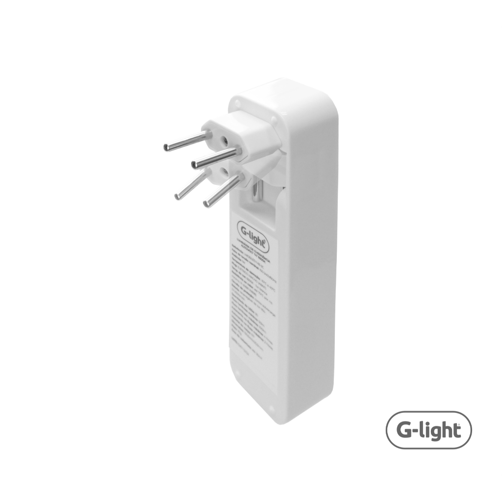 Luminária de Emergência C/ Plug 30 LEDS 1 W 6500K Bateria de Litio Bivolt Recarregável G-light