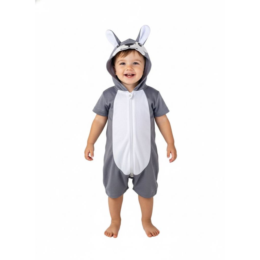 Fantasia Infantil Roupa Cachorro Ziper E Capuz