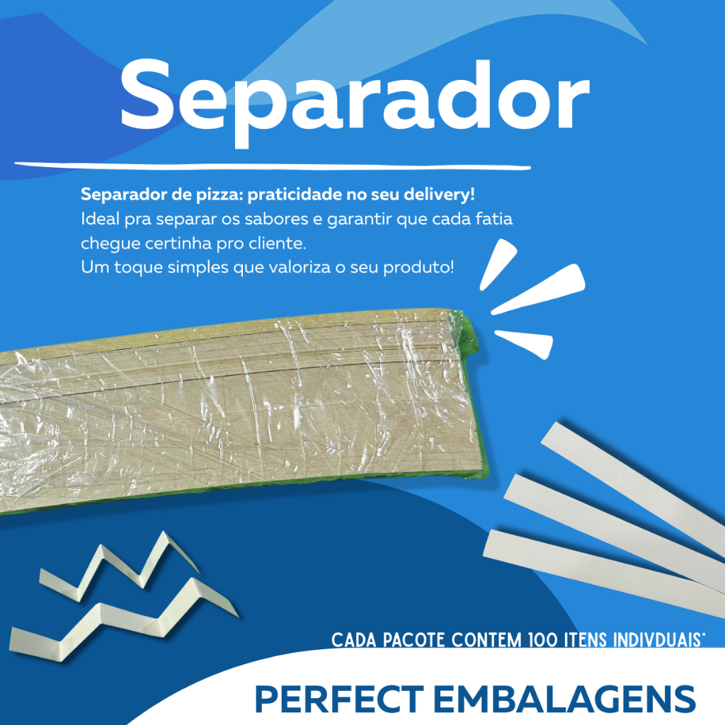 Separador de pizza -Pacote com 100 tiras. em Oferta na Shopee