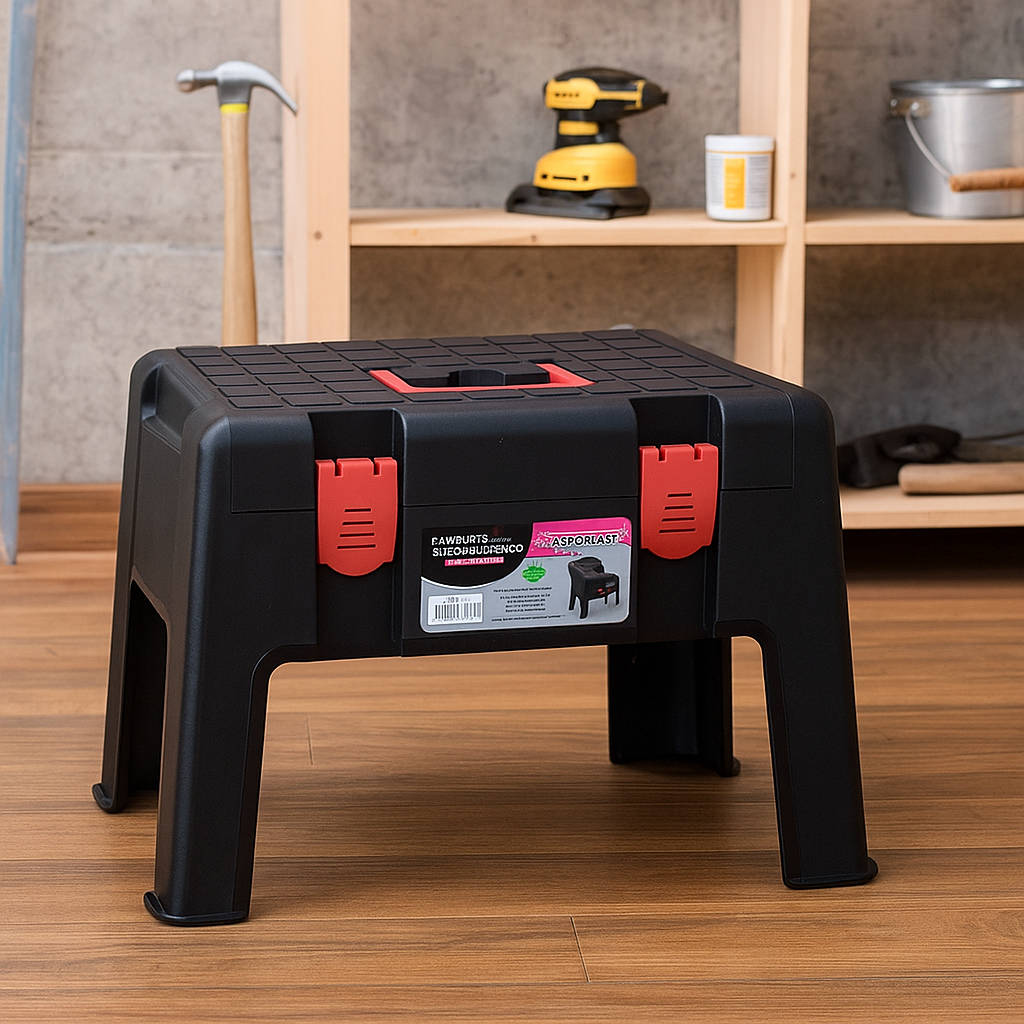 Banqueta Plástica Banquinho Banco Manicure Pedicure Resistente Camping Pesca Maleta Multiuso
