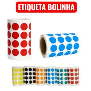 1000 Etiquetas adesivas bolinha colorida em Oferta na Shopee