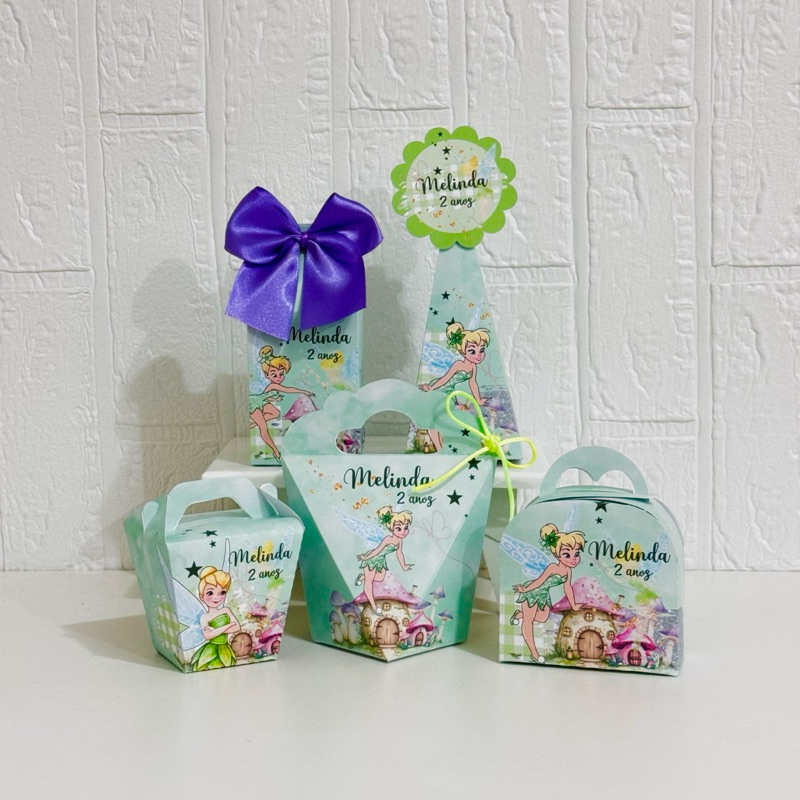 Kit Caixas Personalizadas Tinkerbell | Sininho | Lembrancinha Infantil | Festa Aniversário