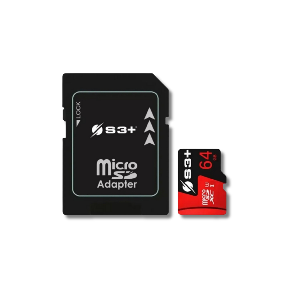 Cartão de Memória Micro SD 64GB 4K Classe 10 com Adaptador S3+ Upgrade Premium