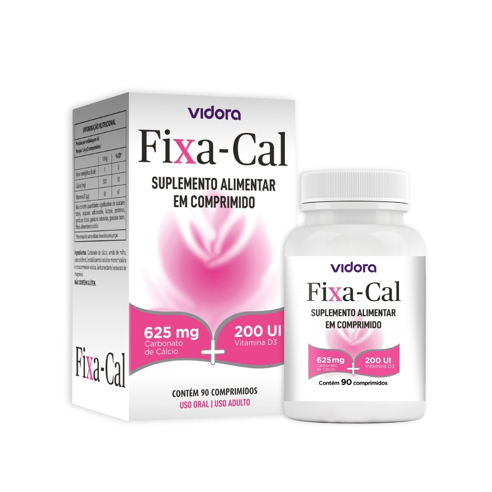 Fixa-cal Carbonato Cálcio 625mg +vitamina D 90 Cp
