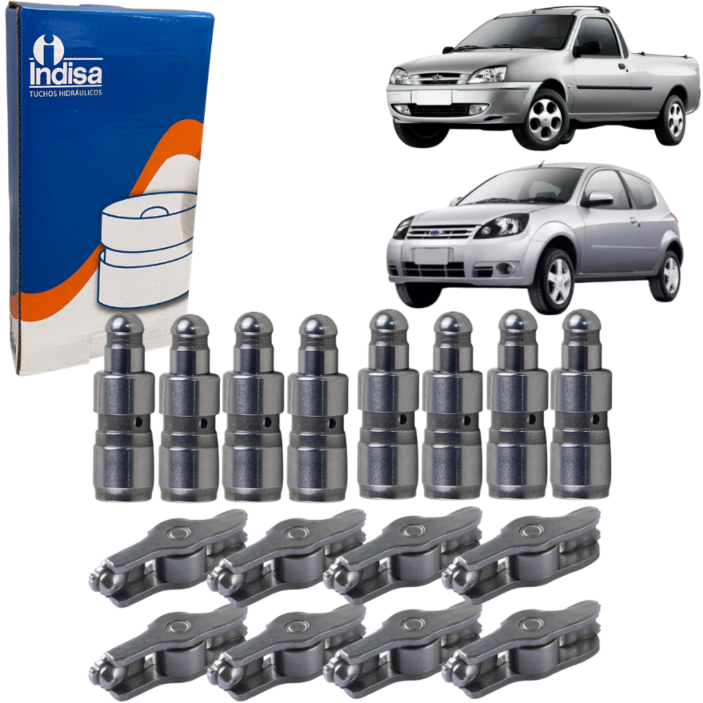 Kit Com 08 Tucho e Balancim Para Ford Ecosport Ka Courier Fiesta Focus Motor Zetec Rocam 1.0 1.6 8v em Oferta na Shopee