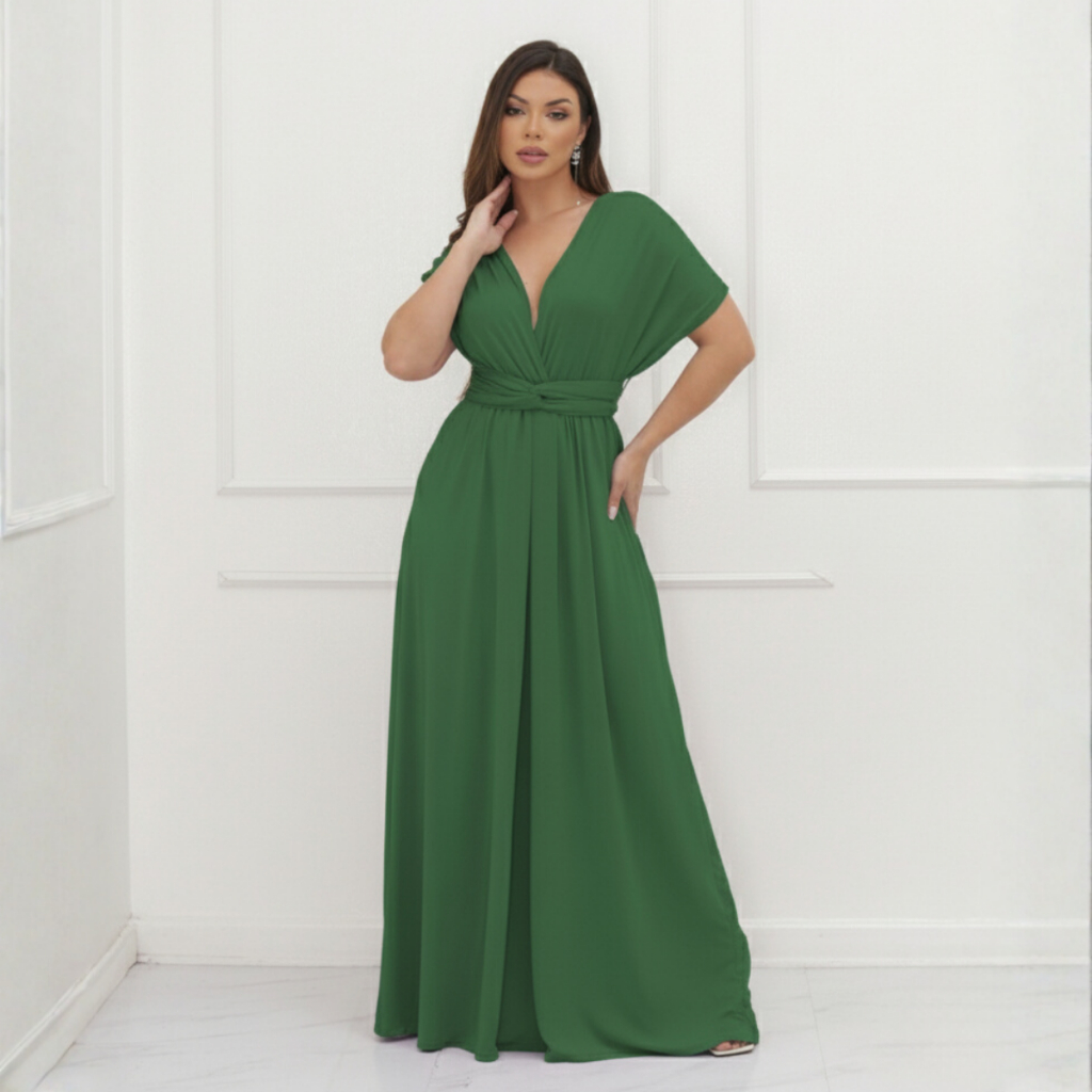 Vestido Longo Várias Formas Usar Casamento Festa Moda Multifuncional Elegante em Oferta na Shopee