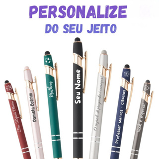 Caneta Personalizada Canetas Luxo Metal Canetas Touch Metal Personalizadas A Laser Nome Logo Marca Celular Assinatura em Oferta na Shopee