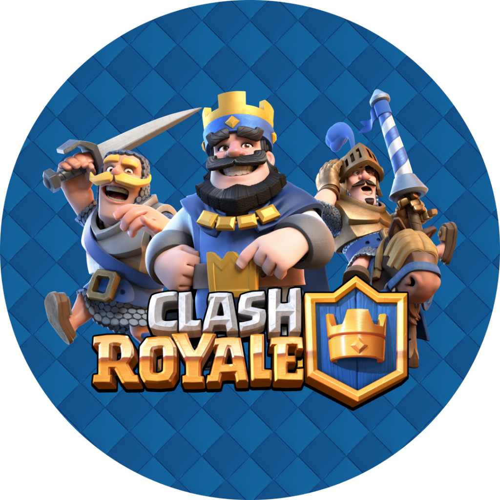 Clash Royale + Capa Painel de festa redondo 0.5m de diâmetro (capa) + Tecido Sublimado