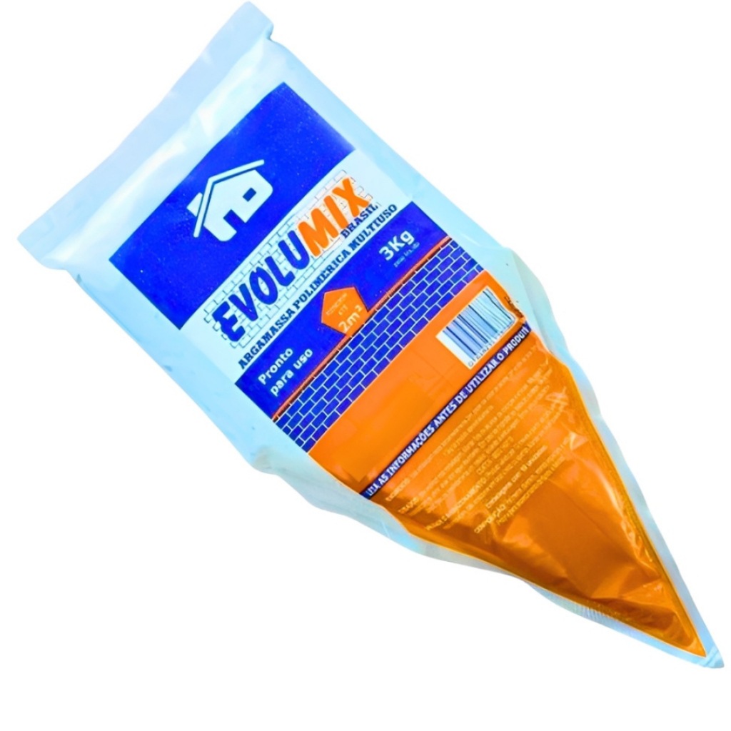 Evolumix Argamassa Polimérica 3kg Bisnaga Cola Lajota Rende Mais Construção Casas
