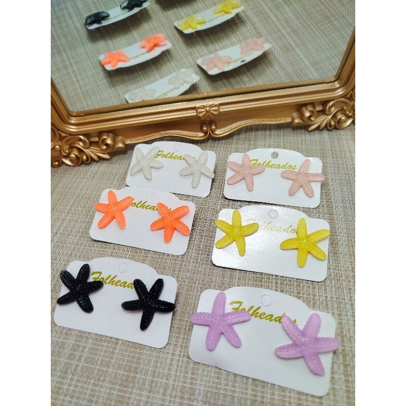 ✨ Kit 12 Pares de Brincos Estrela do Mar 🌊 – Resina Antialérgica 💖 em Oferta na Shopee