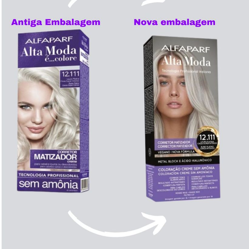 Tinta Alta Moda Alfaparf 150g -Desamarelador-12.111