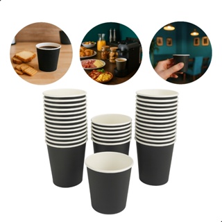 Copo Papel 110ml Café Expresso Chá 100copos Biodegradável Cor Preto Com Branco em Oferta na Shopee
