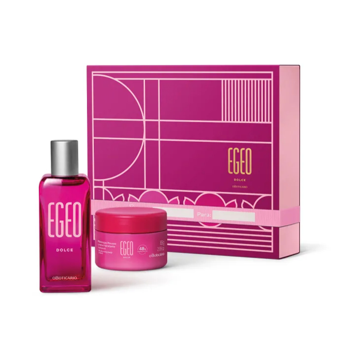 Kit presente Egeo Dolce miniaturas perfume + merengue mousse hidratante - O Boticário