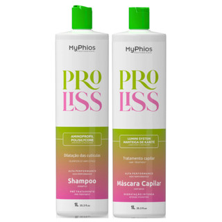 Kit Myphios Progressiva Sem Formol 3D Pro Liss Orgânica Selagem Mascara Capilar Antifrizz Gloss