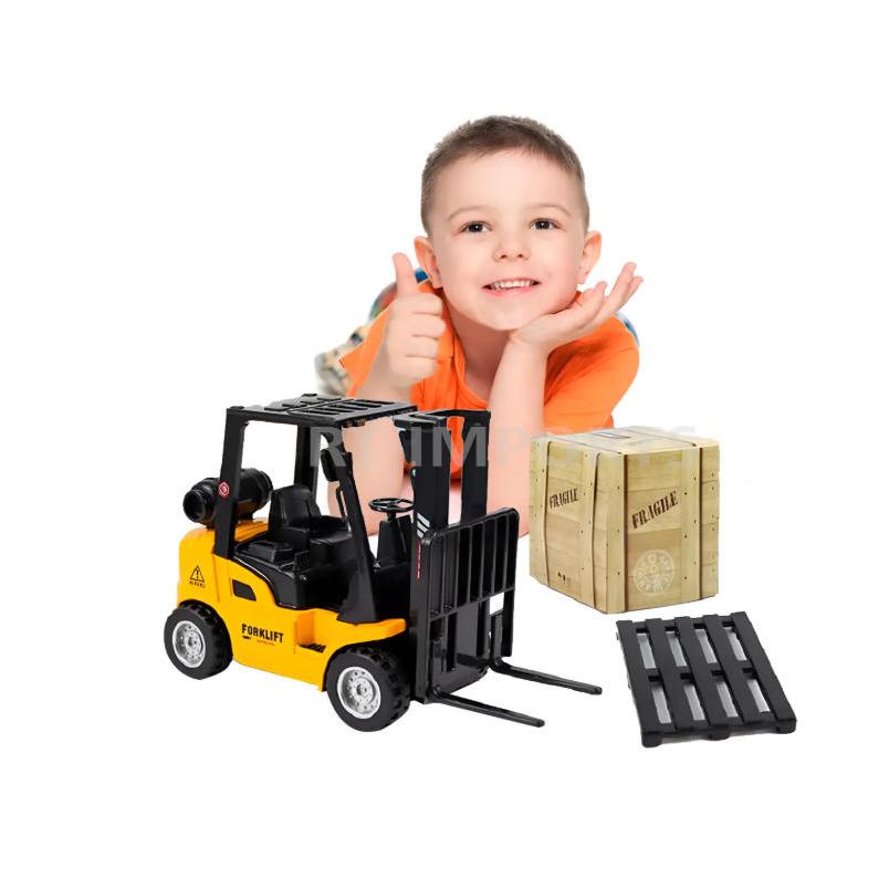 Miniatura Empilhadeira Carro Empilhadeira Brinquedo. Amarelo