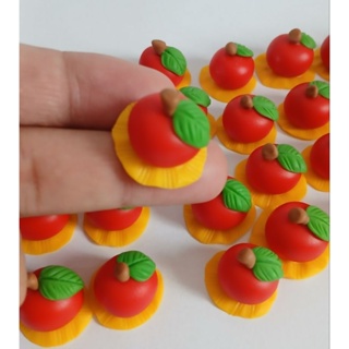 Mini Maçãs de Biscuit Apliques c/base kit c/10 em Oferta na Shopee