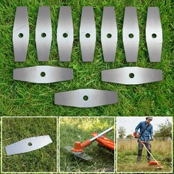 Kit 10 Lâmina 2 Pontas Para Roçadeira Stihl - Furo 20mm