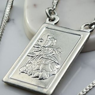 Escapulário Oxalufã Prata 925 Legítima Colar Oxalá Religioso Pingente Orixás 60cm Candomblé Umbanda em Oferta na Shopee