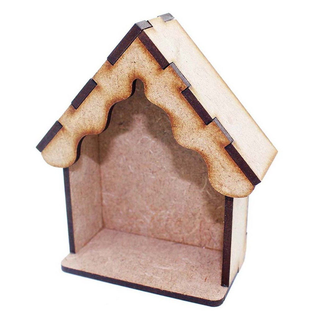 Kit 12 mini oratorio 10 cm mdf cru santo santinha capela capelinha artesanato religioso