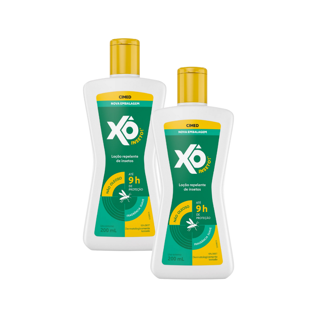 Kit 02 un Xô Inseto Loção Repelente 9H Proteção Contra Mosquitos - CIMED