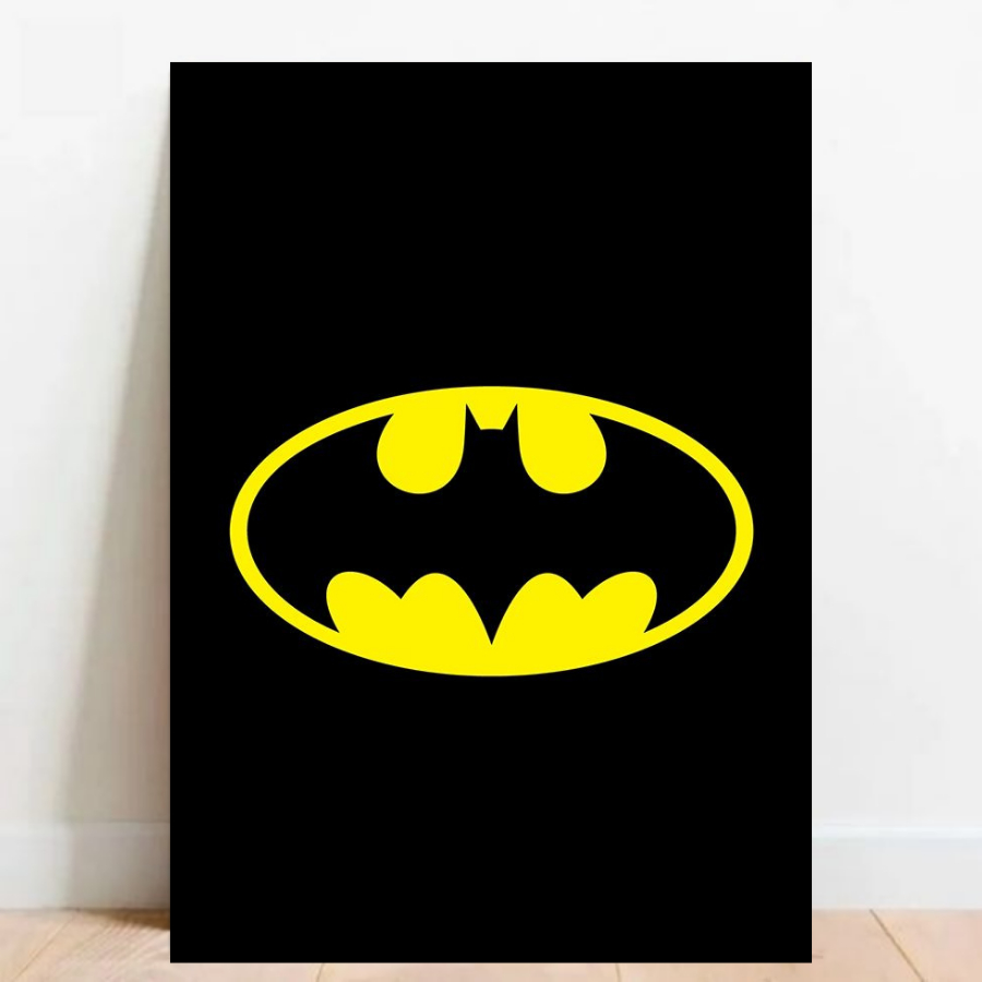 Quadro Placa Decorativa Batman desenho geek quadro com moldura 04