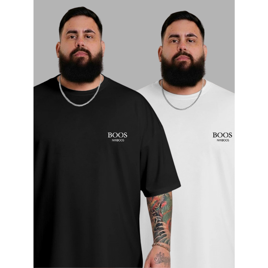 Kit 2 Camisa Masculina P ao G5  Camiseta Plus Size 100% Algodão Leve e Confortavel Envio Imediato
