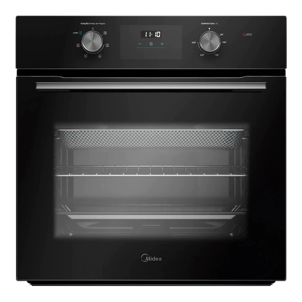 FORNO DE EMBUTIR ELÉTRICO DIGITAL COM AIRFRYER 68L MIDEA 220V