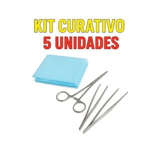 Kit Curativo Estéril Inox Profissional 5 Un Venkuri