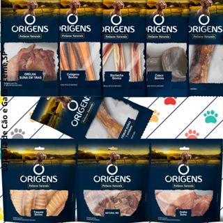 Desidratados Origens Petiscos Naturais - Orelha, Femur, Casco, Bochecha, Colageno e Natural Mix em Oferta na Shopee