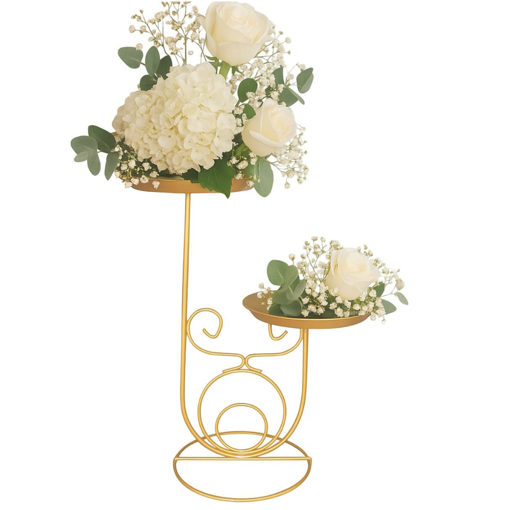 Castiçal Suporte Para Arranjos De Flores Velas Decoração De Festa Casa Na Cor Dourada