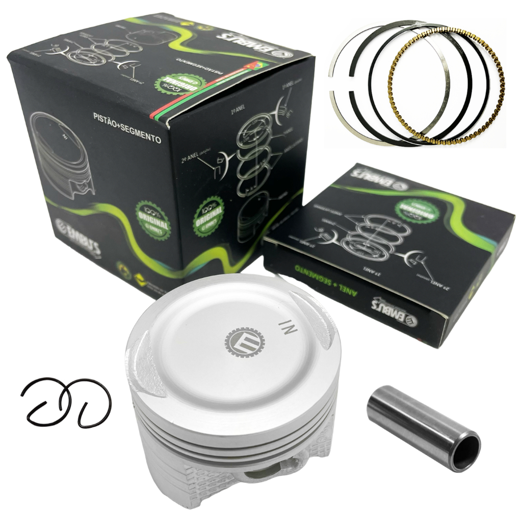 Pistão e Anéis 4mm para Fan 125cc Ano 2009 até 2018