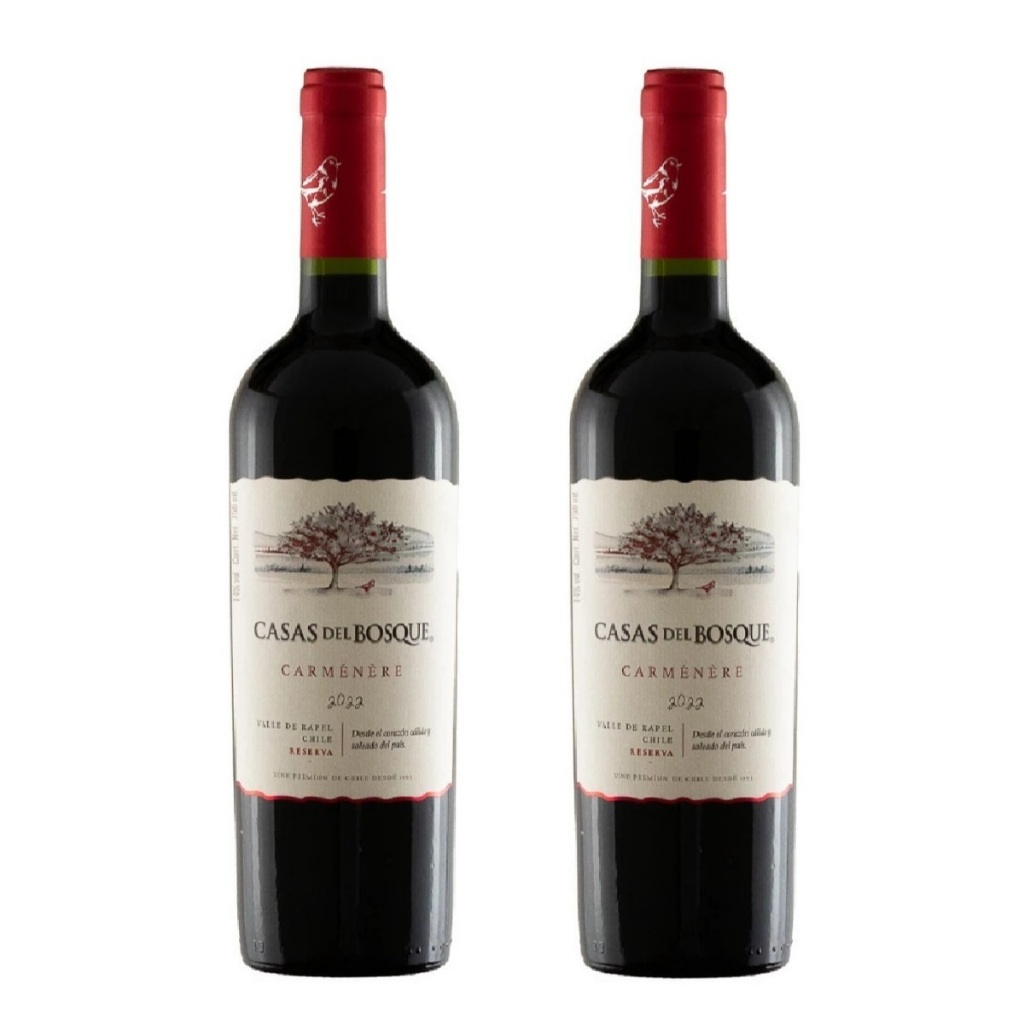 Kits - Vinho Chileno Casas del Bosque Collection Carménère 750ml em Oferta na Shopee