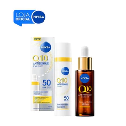 KIT NIVEA Q10 Sérum Antissinais Expert Dupla Ação 30ml + NIVEA Q10 Antissinais Fluido Facial FPS50 40ml