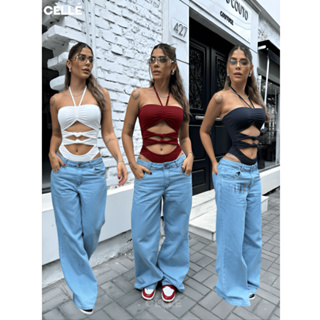 Body Feminino Tomara que Caia Nó Nozinho com Recortes Frontais – Tendência Moda Gringa CÈLLÉ em Oferta na Shopee