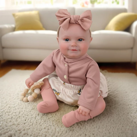 Bebê Boneca Reborn Realista Fofinha Corpinho Siliconado Pode Dar Banho