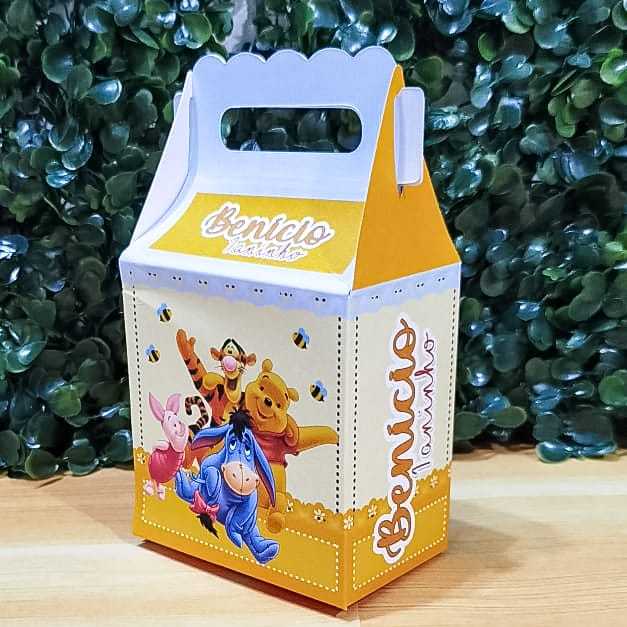 Kit de Caixinhas Personalizadas Ursinho Pooh | Festa Infantil | Lembrancinhas | Envio Rápido