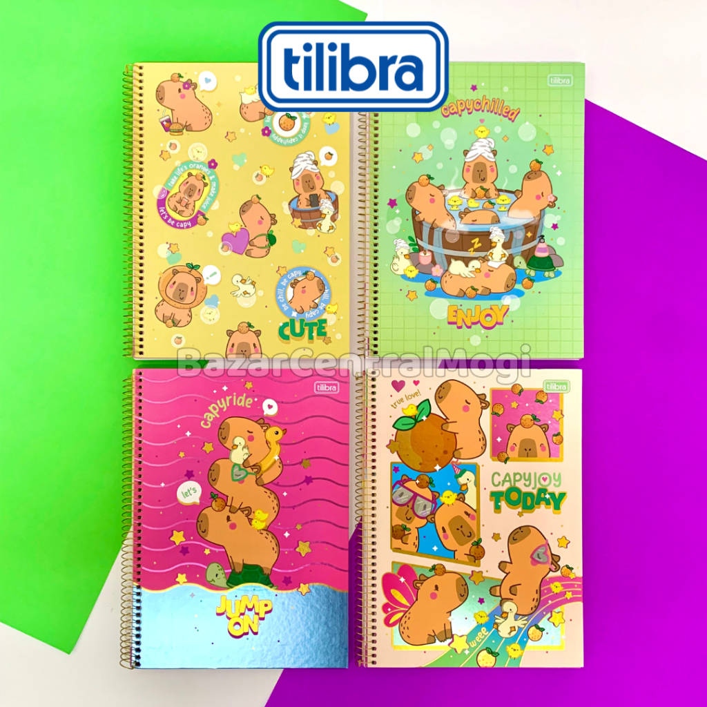 Caderno Espiral Capivara Capyclub 80 Folhas Universitário 1 Matéria Tilibra em Oferta na Shopee