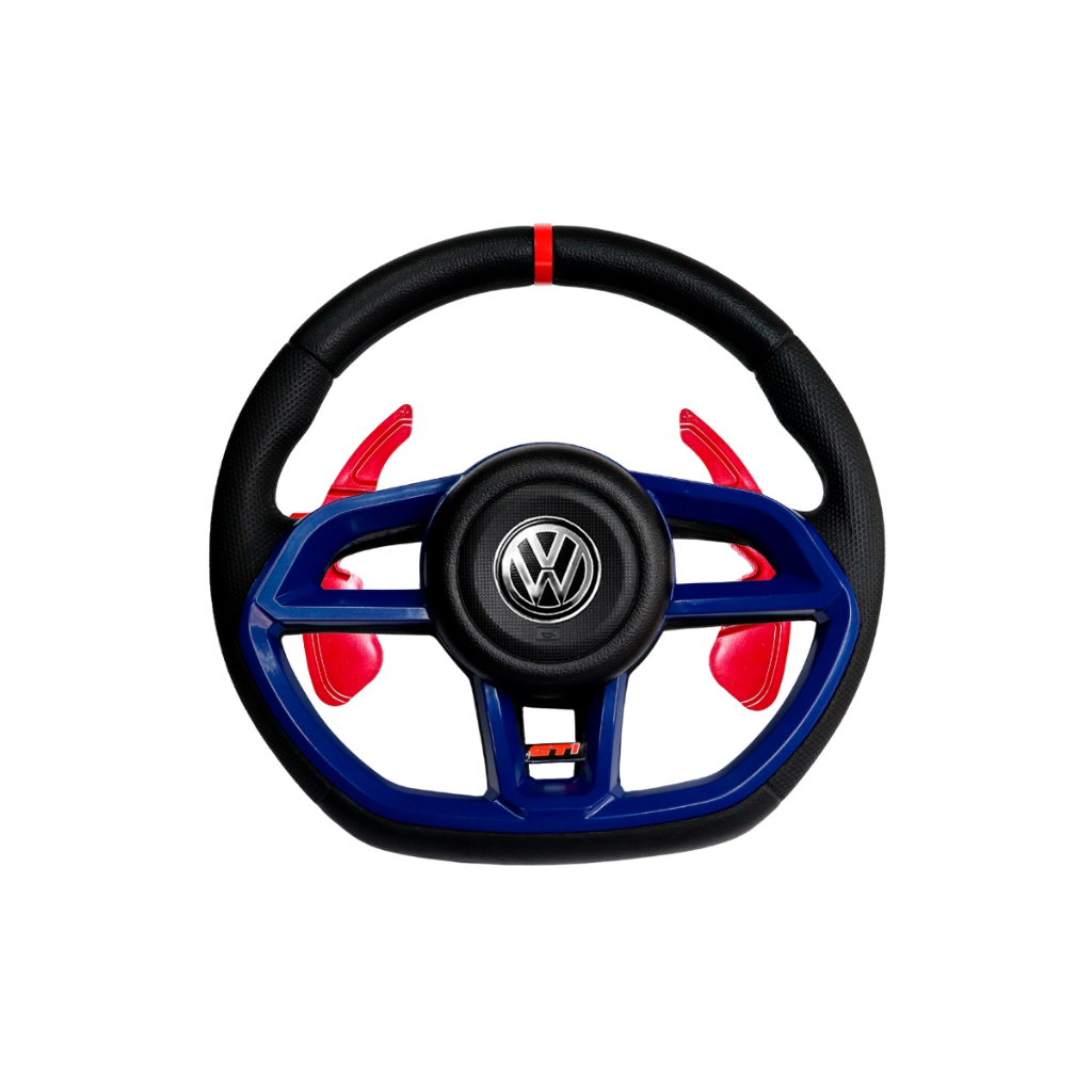 Volante Gti Azul Paddle Shift Volkswagen Gol G1 Voyage Passat Santana Fusca Buggy Estria Fina