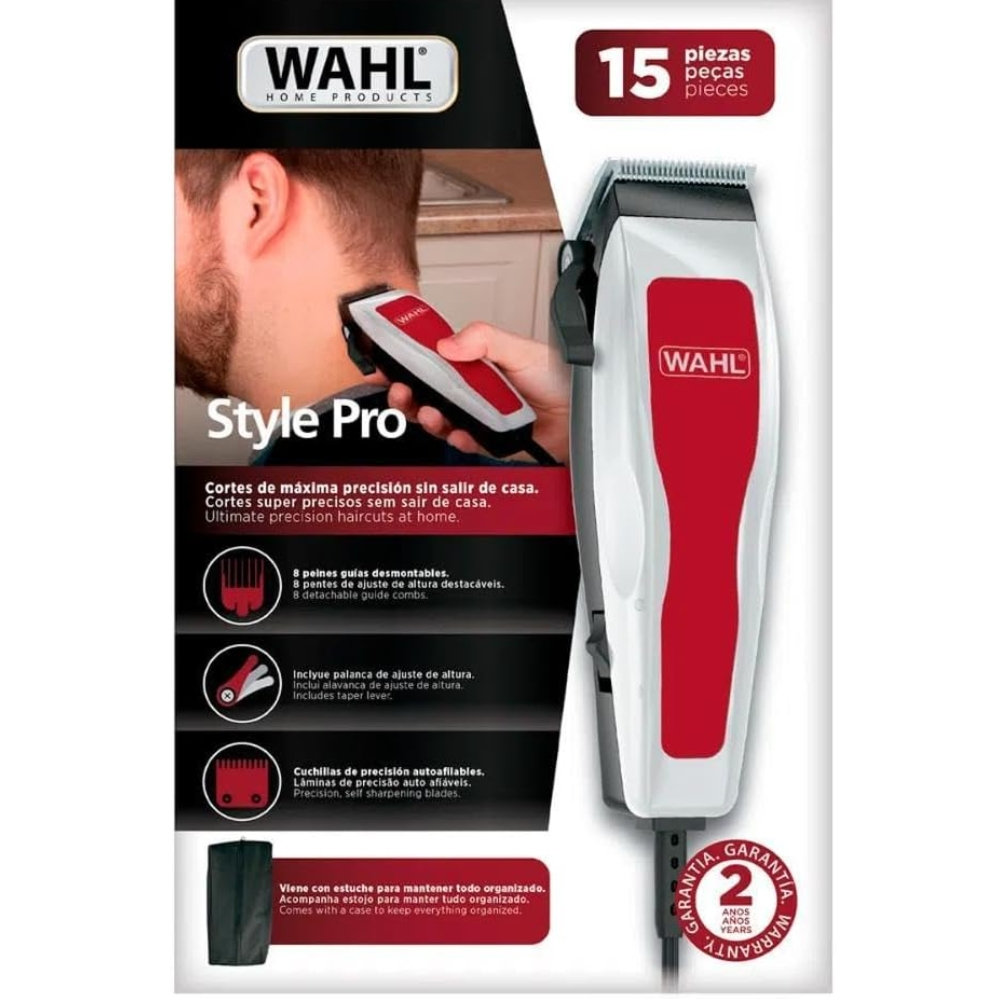 Wahl Maquina Cortar Cabelo Style Pro Com Fio, Motor Vibratório 9W, 8 Pentes Guia, Alavanca de Ajuste — imagem 2 de 2