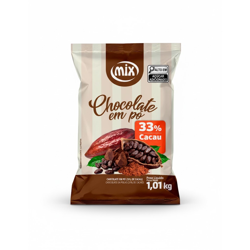 CHOCOLATE EM PO 33% CACAU 1,01KG - MIX
