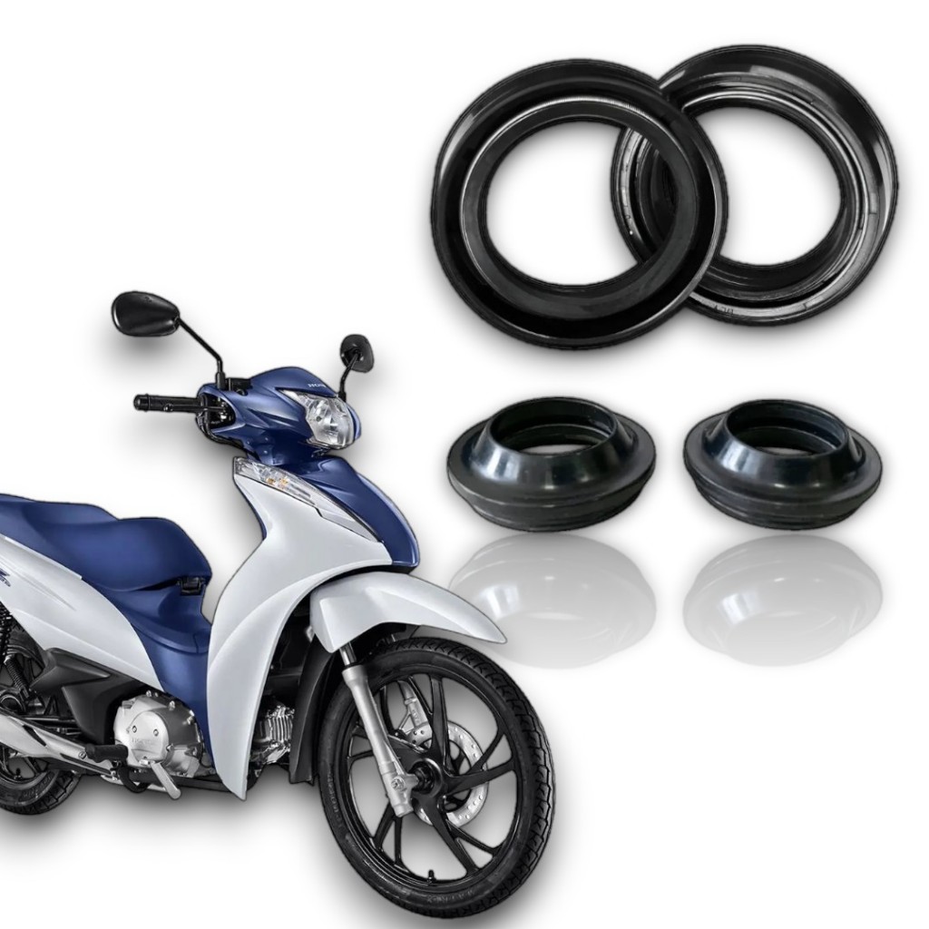 Retentor De Bengala + Guarda Pó Honda Biz 125 2018 Até 2024