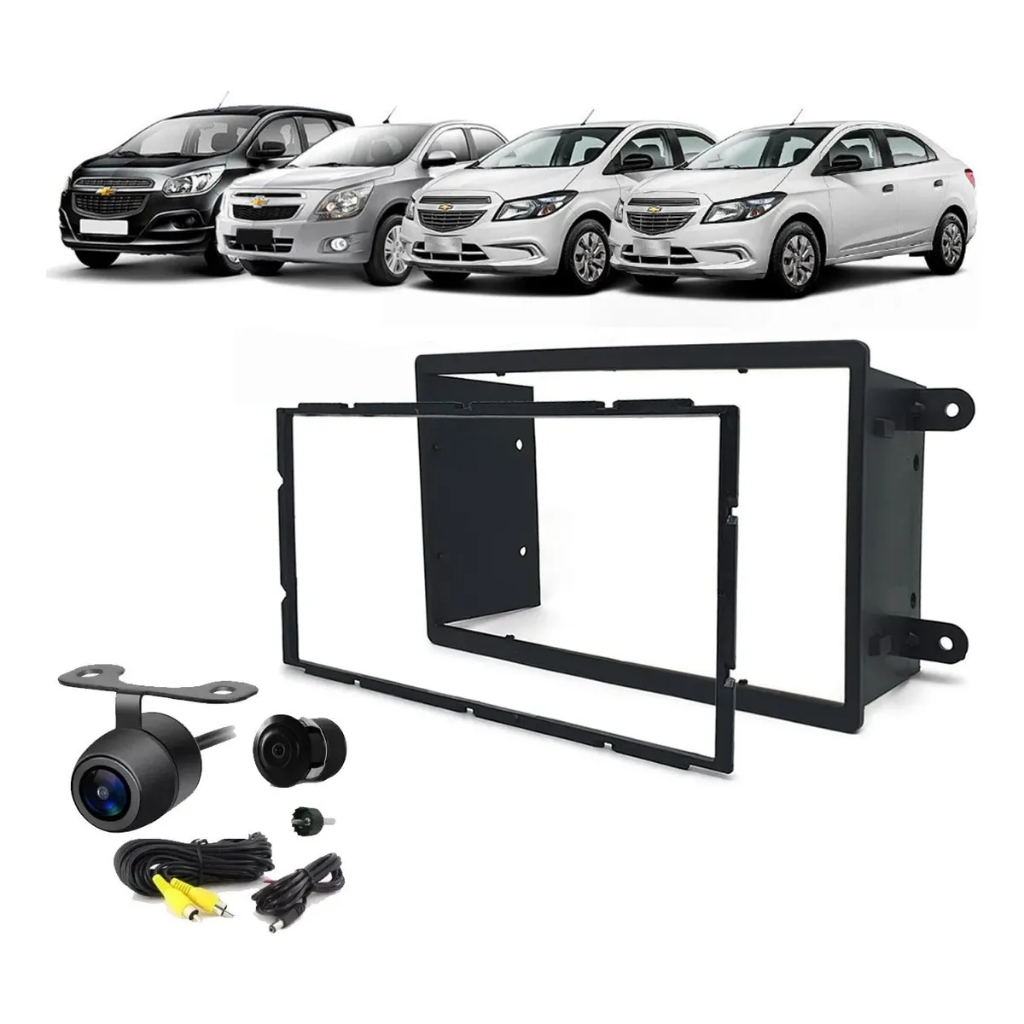 Kit Moldura + Camera Re Onix Prisma Spin Cobalt Todos Modelo