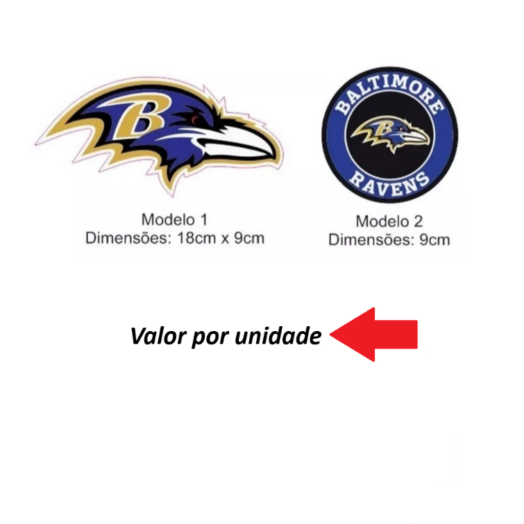 Adesivo NFL Baltimore Ravens Futebol Americano