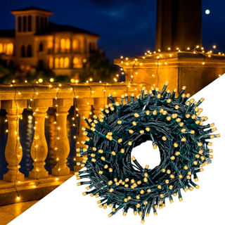 kit 1 - Cordão 100 Led interno 4 fixo 1 - 10 metro fio verde pisca pisca decoração natal plugue macho em Oferta na Shopee